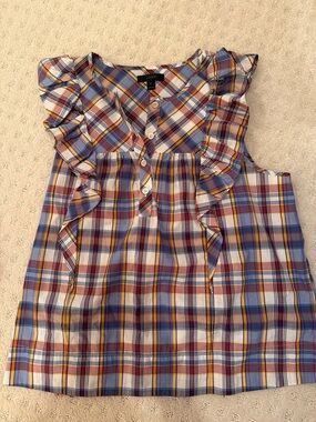 JCrew Plaid Top